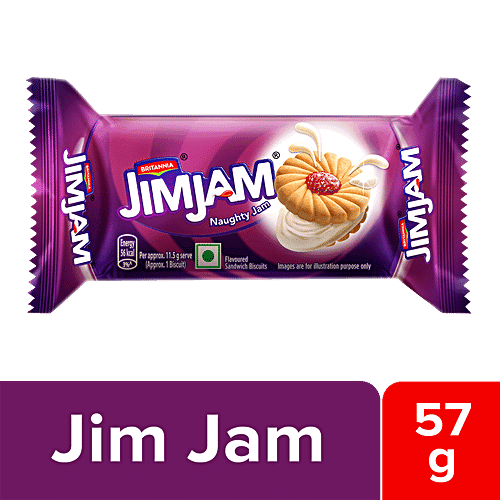 Britannia Jimjam Cream Biscuits, 57 g
