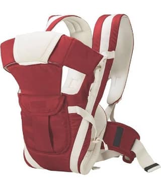 AURAPURO Baby Carrier Bag/Adjustable Hands Free 4 in 1 Baby/Baby sefty Belt/Child Safety Strip/Baby Sling Carrier Bag/Maroon Carry Bag