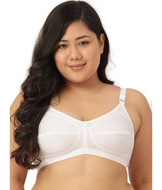 Leading Lady Cotton Non Padded Women's T-Shirt Bra ( White )