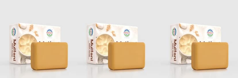 Pure Multani Mitti Organic Handmade Soap Bar (Value Pack - 100 g) – Cold-Pressed Oils, Natural Rose Water & Organic Botanicals, Sulfate & Paraben Free, Ayurvedic Herbal Cleanser for All Skin Types – Exfoliating & Moisturizing