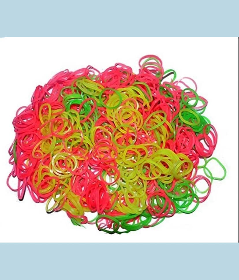Rubber Bands - 1.5 inch Premium Rubber Bands -Offices/Home/Kitchen Uses (Fluorescent Colour, Fluorescent Colors - 100 Grams Pack view 2
