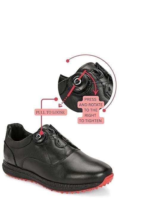 HITCARO Men Proffessional Leather Golf Shoes | Lace-Up | Phylon Sole |Waterproof | Comfortable | Breathable | Sports Shoes view 3