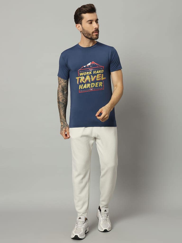 Savvy X Wear Men's Solid Round Neck Performance T-Shirt
