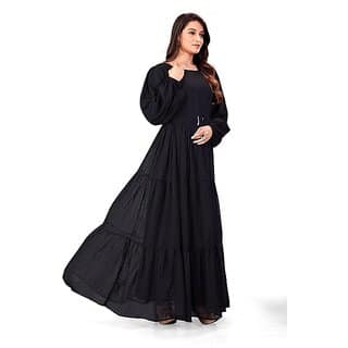 SARINKU Georgette Gown Dress for Women Stylish Western Gown Long One Piece for Girl and Women view 2