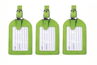 Sukeshcraft Luggage Tags Suitcase Tag Travel Bag Labels 4 Pcs. (Light Green)