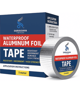 Leakage Repair Waterproof Tape for Pipe Leakage Roof Water Leakage Solution (5 Meter), Waterproof Leakage Repair Adhesive Aluminium Foil Butyl Tape for Pipe Roof, roof leakage tape, Adhesive Tape, Leakage Repair Tape, Waterproof Leakage Repair tape