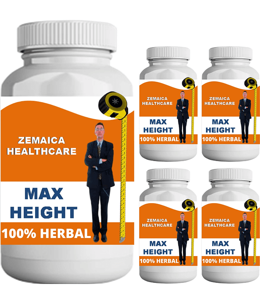 Zemaica Healthcare max height orange flavor 0.5 kg Powder Pack of 5
