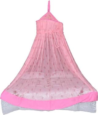 RiddhiMosquito Net, Machardani Pink Polyester Mosquito Net, Machardani