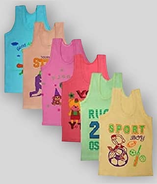 DAYAKU Pack of 6 Boys 100% Cotton ( Multi )