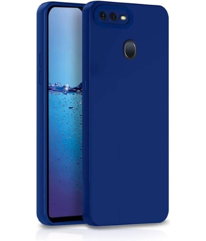 ZAMN - Blue Silicon Plain Cases Compatible For RealMe 2 Pro ( Pack of 1 )