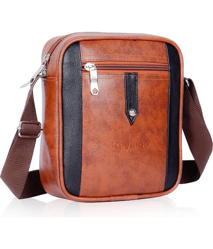 Raylan Tan Solid Messenger Bag