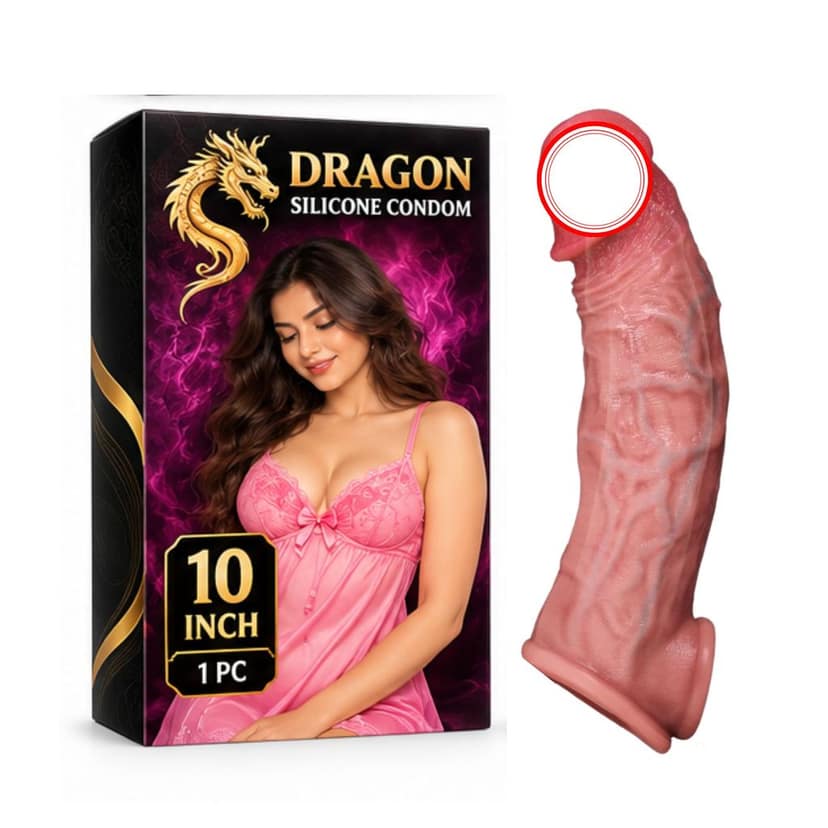 10 Inch Dragon Silicone Condom for Adults | Adult Intimate Wellness Product | Male Pleasure Accessory | Dragon Design Adult Product | Sexual Wellness Accessory | Personal Care Product | 1 Piece