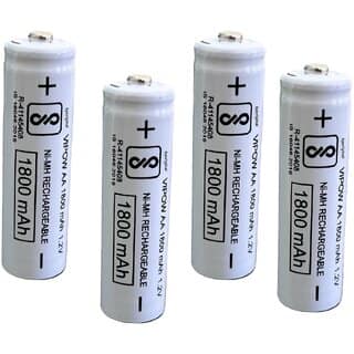 (Pack of 4) AA 1800mAh 1.2V Rechargeable Batteries | Ideal for Toys, Trimmers, Remotes & Gadgets