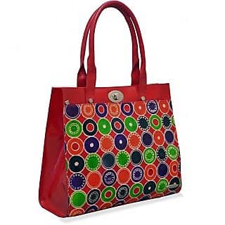 arpera Geometric Genuine Leather Office Bag red C11524-3A view 2