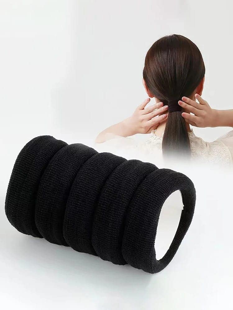 Sincere Elastic Dark Colors Hair Rubber Bands Polytail Ties Strechable Bands For Women and Girls (Pack of 30 Pcs) (Multicolour, 30) view 5