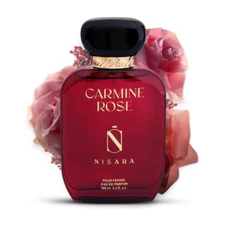 Nisara Carmine Rose EDP Perfume for Women,100ml | Premium Long Lasting Eau De Parfum | Flora & Musky Fragrance with Bergamot, Berries, Pink Pepper, Jasmine, Musk Notes for Her Nisara Carmine Rose EDP Perfume for Women,100ml | Premium Long Lasting Eau De