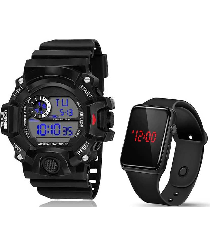 Trex Black Silicon Digital Men's Watch
