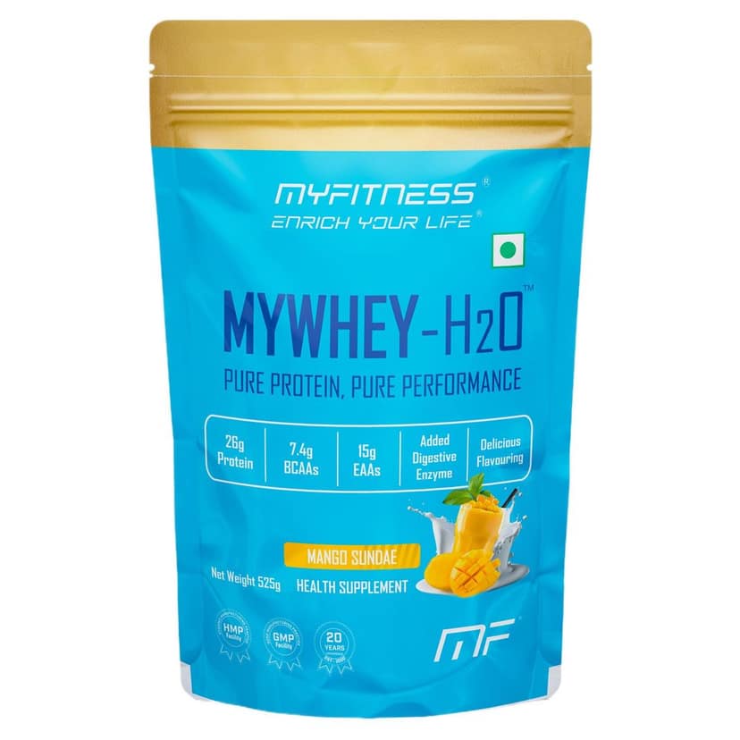 Myfitness Mywhey H2O | 26g Protein Per Serving | 7.4g BCAAs | 15g EAAs | Added Digestive Enzymes |