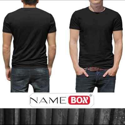 Pure cotton Round Neck T shirt for Men, Black, Size - 44 (XL) view 2
