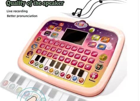 Educational Learning Kids Laptop Tablet Computer with Music and Fun Activities, Engaging Learning Toy for Toddlers| Ideal Educational Laptop with Games, Colorful view 2