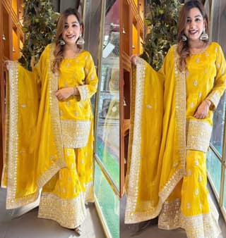 Pink Purple Yellow Salwar Kameez Readymade Pakistani Stitched New Indian Ready To Wear Wedding Suit