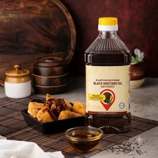 Rajasthani Kachi Ghani Black Mustard Oil - Wood Pressed 1l