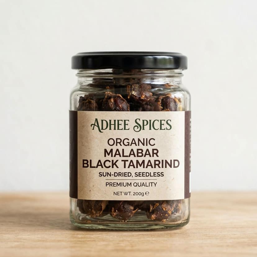 Adhee Spices Organic Malabar Black Tamarind
