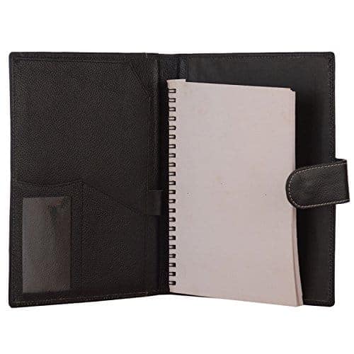 Leatherman Mens Black Colored Genuine Leather Meeting Folder 1151 view 3