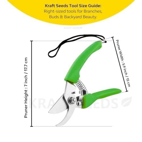 Kraft Seeds Plant Cutter for Garden with Premium Stainless Steel Lock, Sharp Edges - Tree Cutter Tools & Gardening Tools, Grass Trimmer, Shear Cutting, Pruner for Plants and Leaves, Heavy Duty Cutter view 3