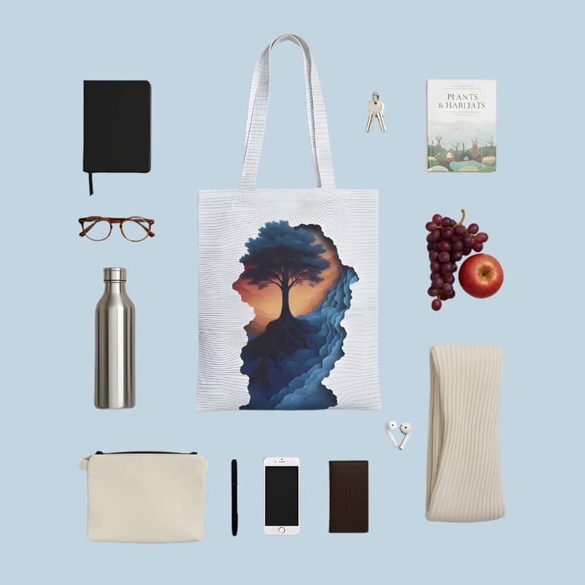 WOTM Recycled Cotton Canvas Tote Bag for Women | College Tote Bag | Canvas Bag for Girls | Foldable Travel & Shopping Tote | Eco-Friendly Cotton Canvas Bag view 8