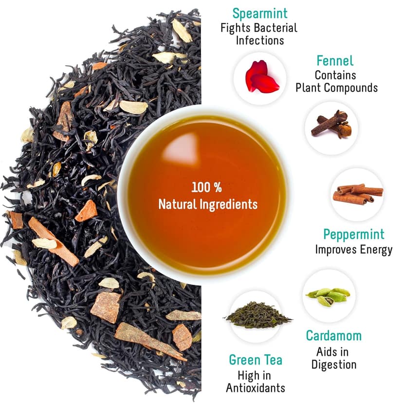 Oh Cha Kashmiri Kahwa | Detox Desi Kahwa Green Tea | Liver Detox, Lungs Detox|100% Whole Green Tea Leaves, 35 gm view 2