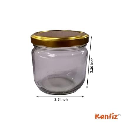 Stainless Steel Canister Glass Jar With Lid, 200 ml view 2