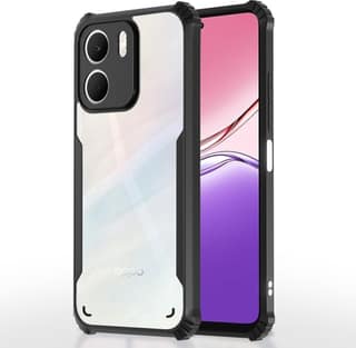 PLUGTECH Slim Shockproof Case | Matte Black Soft | Drop Protection | Precise Cutouts | Premium Mobile Cover for Oppo A5x
