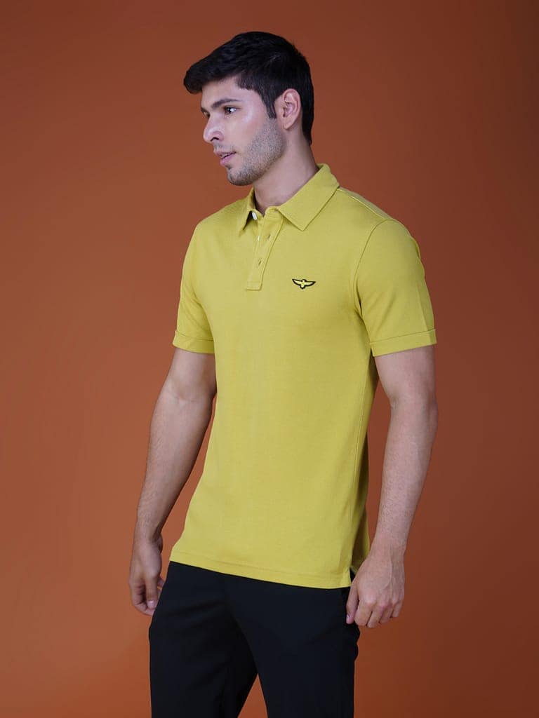 Solid Polo Shirt - HENNA view 3