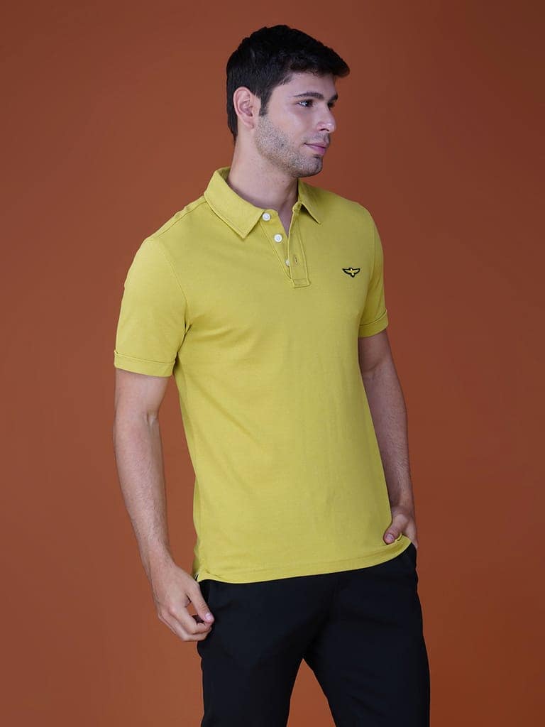 Solid Polo Shirt - HENNA view 4