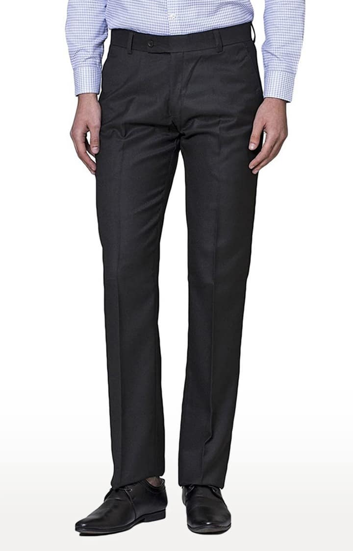 TAHVO Men Black Formal Trousers