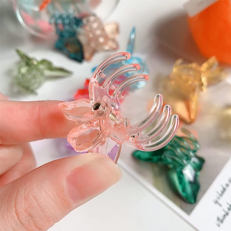 Pack of 12 Pcs Cute Small Crystal Clear Butterfly Hair Clutchers | Claws | Clips Hair Accessories For Women & Girls view 3