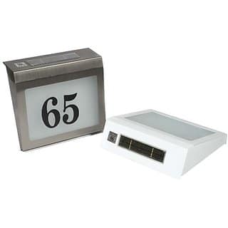SUI Plastic Weatherproof Garden Light With 3 LEDs and Name/Number Sticker, Inbuilt Battery Solar Panel (Silver, 1-watt)