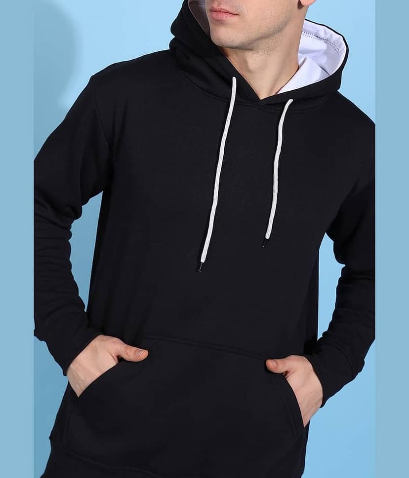 ELBATROSS Fleece Hooded Men's Sweatshirt - Black ( Pack of 1 ) view 2
