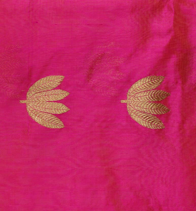 Handloom Chanderi Pattu Silk Saree view 5