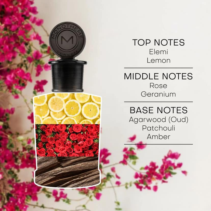 Monotheme Rose Oud EDP Perfume for Men & Women – Long-Lasting Luxury Amber Floral Fragrance with notes of Rose, Lemon & Patchouli – Gift for Men & Women – 100 ml view 3