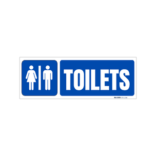 Sleek Toilet PVC 3mm thick Sunboard Sign for door Office/Restaurant/School (Size: 29cmX10cm)