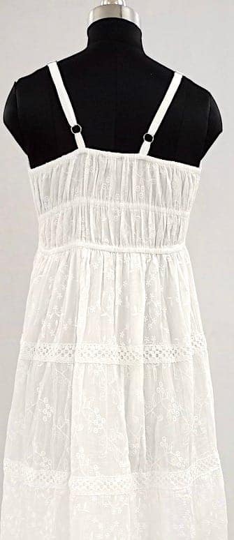 NV91533/E001-NV91533/E004 -Pure Comfort: Ankle-Length Pure Cotton White Dress view 3