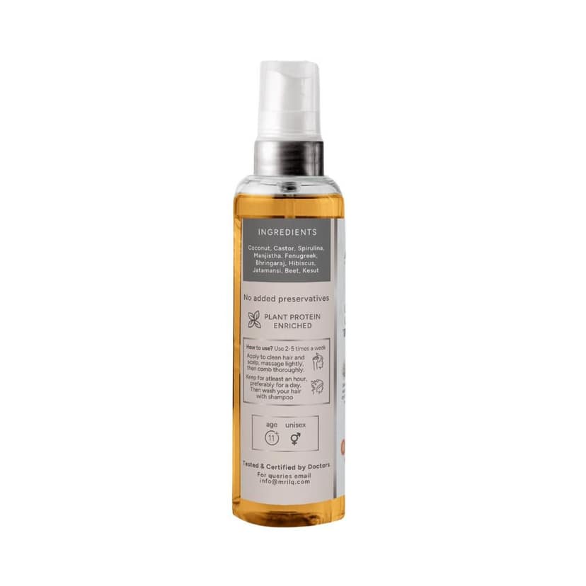 MrilQ Silky Smooth | Hair Oil | Nourishes & Strengthens Hair | Dry frizzy damaged & chemically treated hair view 2