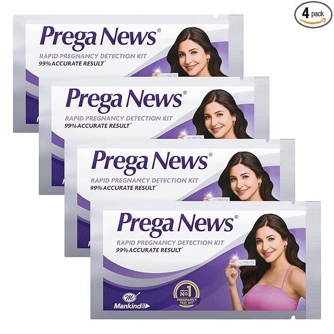 Mankind at home one step urine HCG Pregnancy Test Kit (4 Tests)