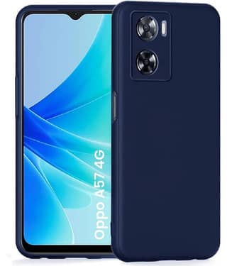 ZAMN - Blue Silicon Plain Cases Compatible For OPPO A57 4G ( Pack of 1 )