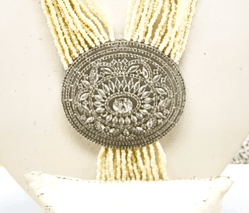 Belt Set With CZ Stones and Pearls - Signature Collection By Amit Chauhan And Sons view 3