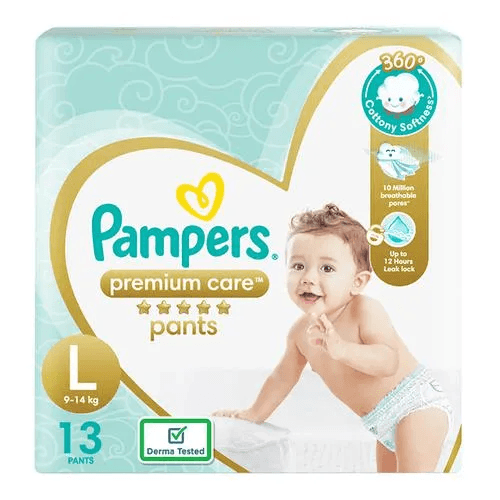 Pampers Premium Care Diapers Large 13 Pcs