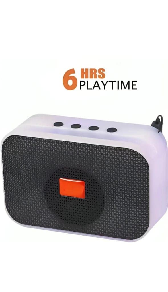 A-011 Stylish Portable Bluetooth Speaker - White, Compact Design view 3