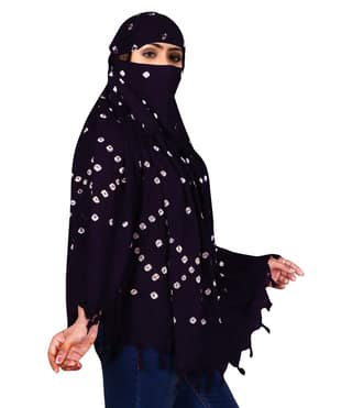 Women's Blue Bandhani Cotton Scarf